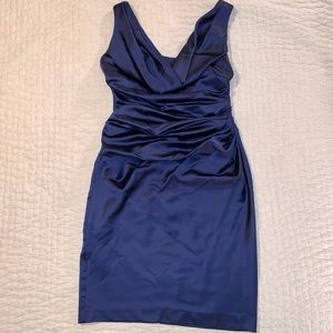 David’s Bridal Sleeveless Stretch Satin Cowl Dress